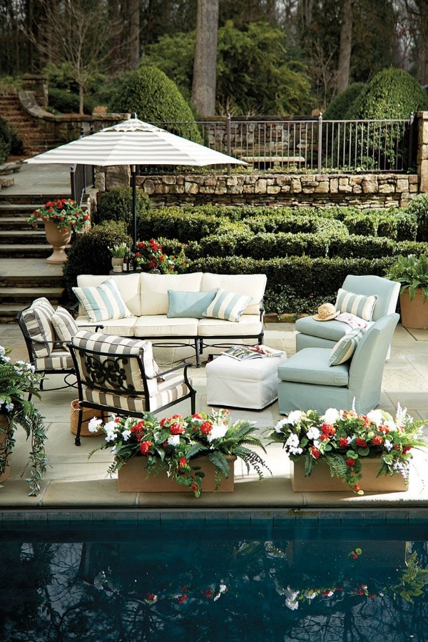 These are 20 Gorgeous Backyard ideas to inspire you to get yours ready for the season! See more on https://ablisfulnest.com/ #backyard #patio #designtips