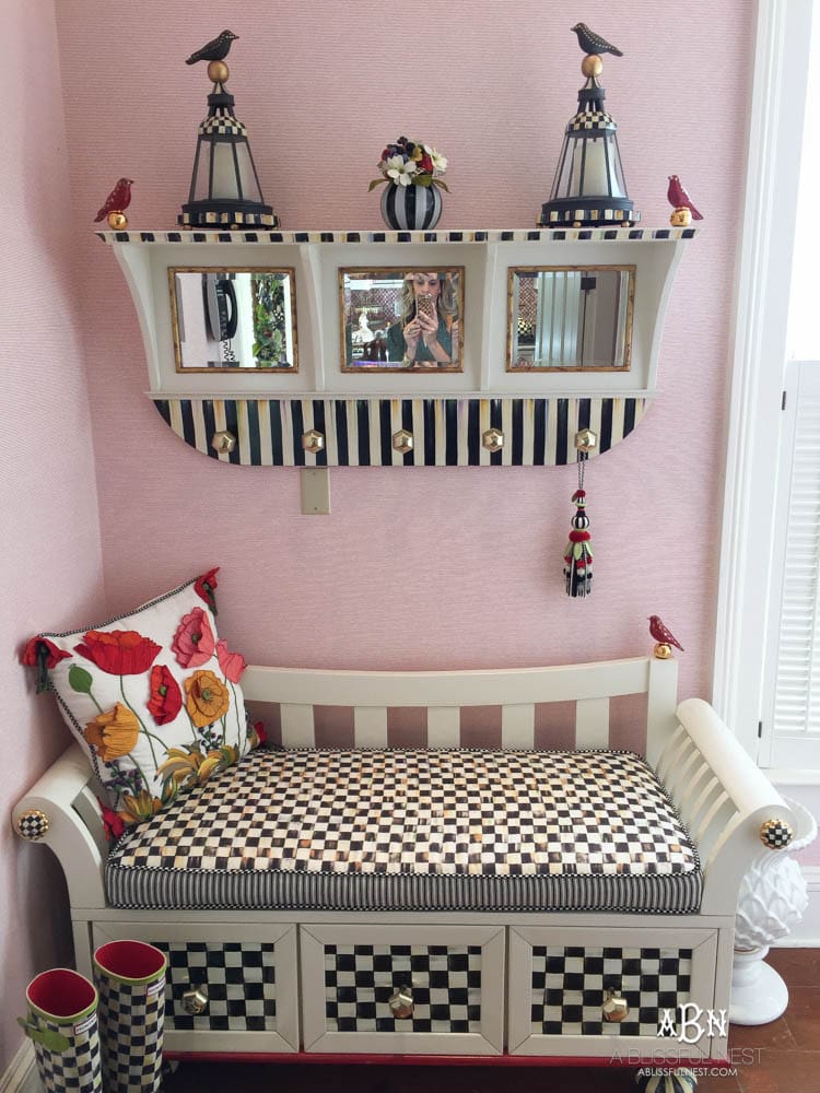 See behind the scenes with MacKenzie-Childs and how this iconic brand has taken over the country in home decor! See more on https://ablisfulnest.com/ #campcourtlycheck #mackenziechilds #ad