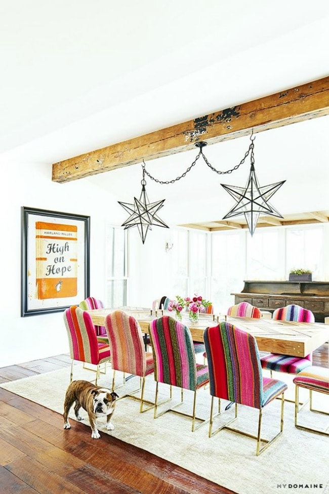 Gorgeous dining room ideas with color for a designer look and unique design ideas! see more on https://ablisfulnest.com/ 