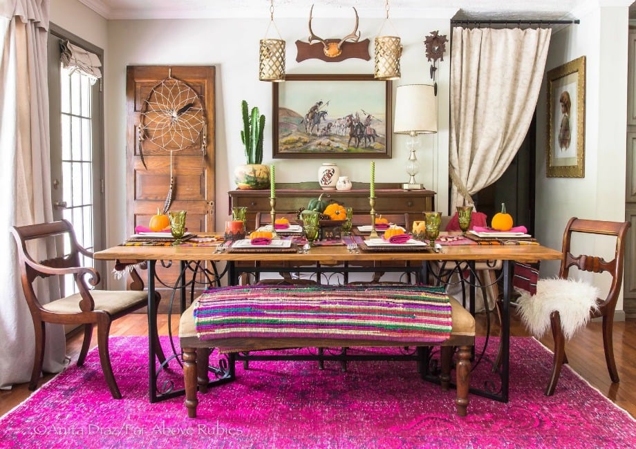 Gorgeous dining room ideas with color for a designer look and unique design ideas! see more on https://ablisfulnest.com/ 