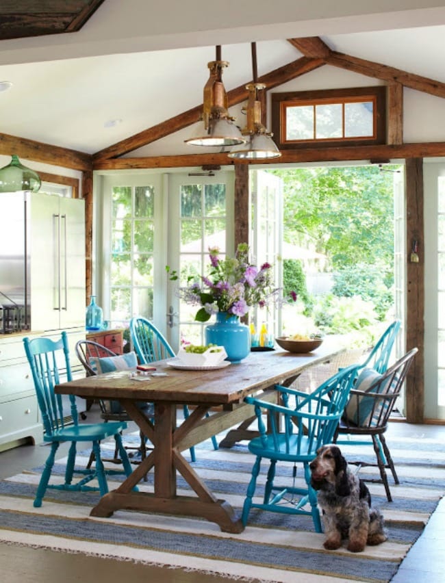 Gorgeous dining room ideas with color for a designer look and unique design ideas! see more on https://ablisfulnest.com/