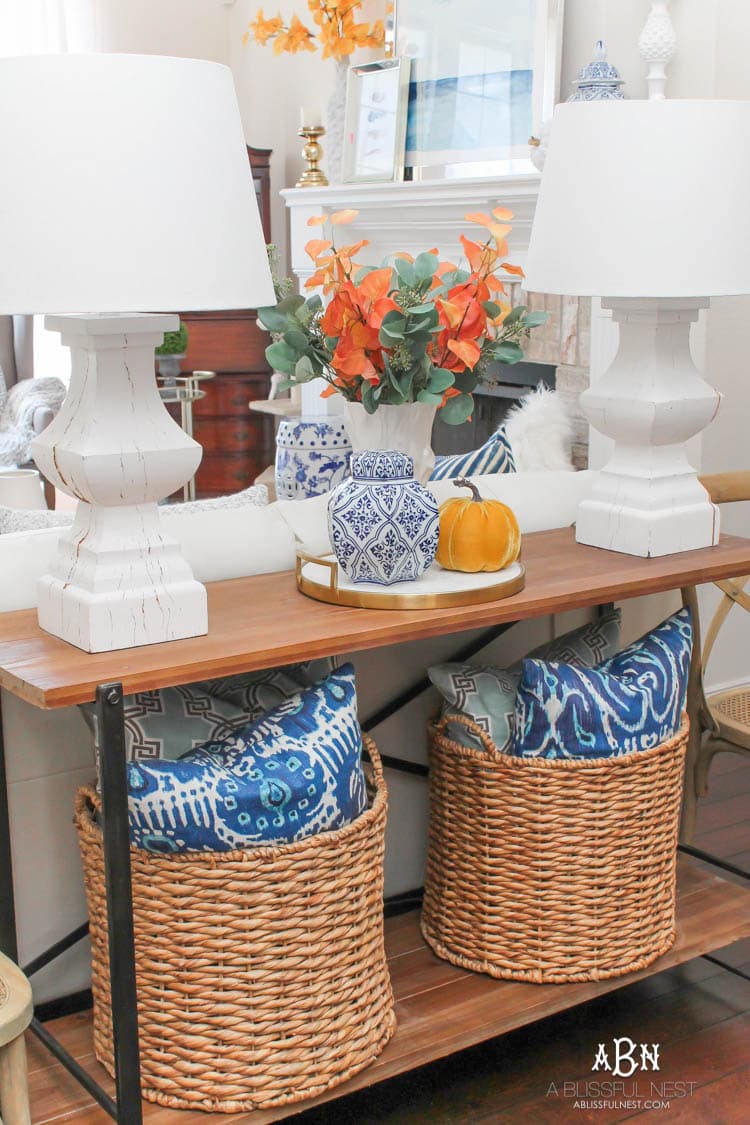 Full of rich jewel tones for fall, come visit my fall home tour! See more on https://ablisfulnest.com/ #ABlissfulNest #falldecor #falldecorideas #fall