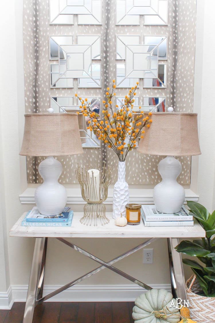 Full of rich jewel tones for fall, come visit my fall home tour! See more on https://ablisfulnest.com/ #ABlissfulNest #falldecor #falldecorideas #fall