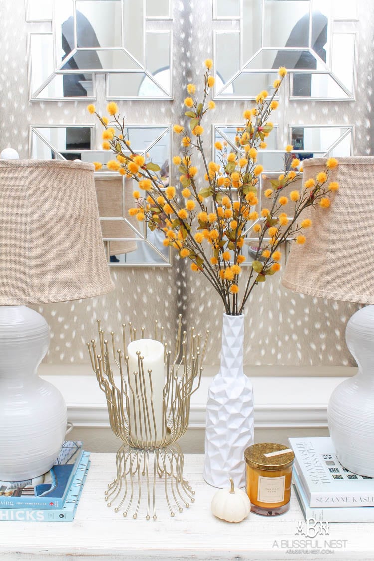 Full of rich jewel tones for fall, come visit my fall home tour! See more on https://ablisfulnest.com/ #ABlissfulNest #falldecor #falldecorideas #fall