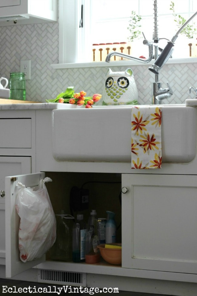 One day, we will not have all those plastic bags, but until then.. Kelly Elko, 15 Things to do with Command Hooks in your Home