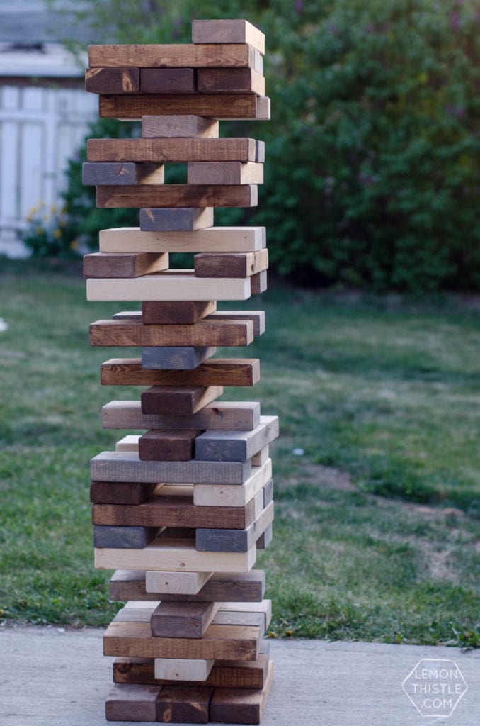 giant yard version of jenga