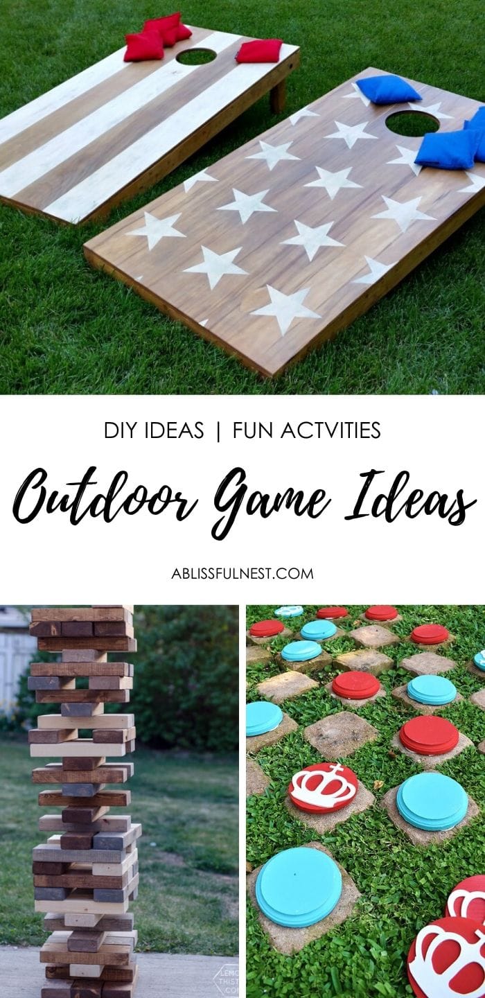 Simple tutorials for DIY outdoor games to entertain your family and friends. 