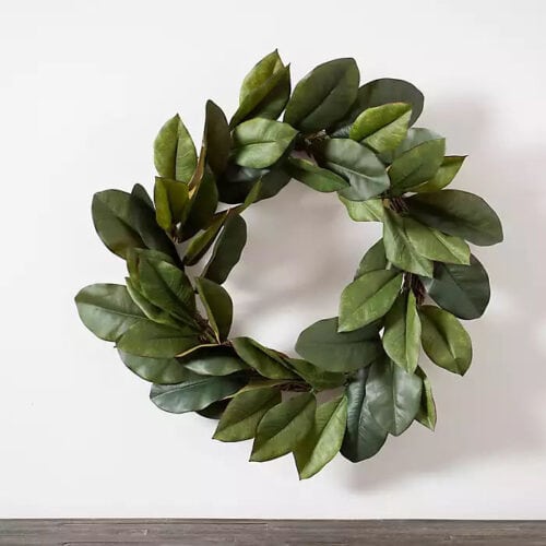 This magnolia leaf wreath is under ! #ABlissfulNest