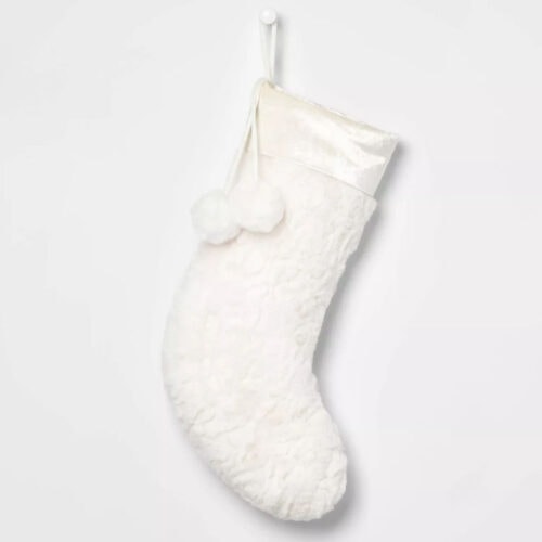 This faux fur Christmas stocking is only ! #ABlissfulNest