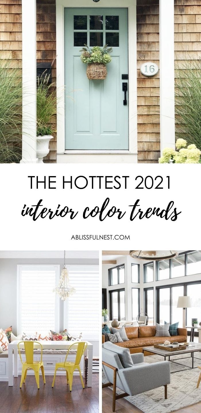 The color trends for 2021 are strong so get all the details on how to use them in your home! #ABlissfulNest #2021colors #paintcolors 