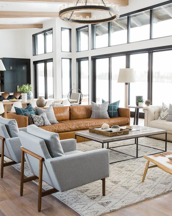 use bold colors in small ways to create pops of color in a room