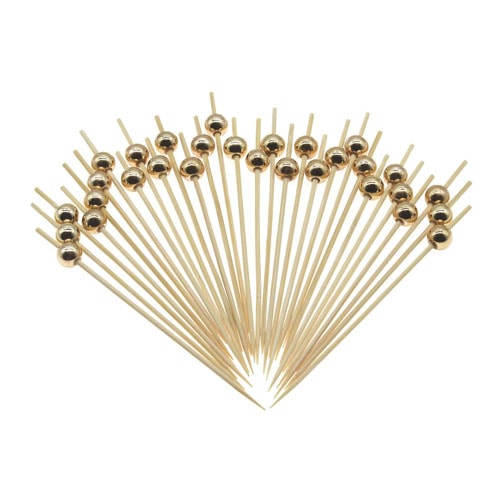 These gold pearl bamboo cocktail sticks are a perfect addition to your next charcuterie setup! #ABlissfulNest