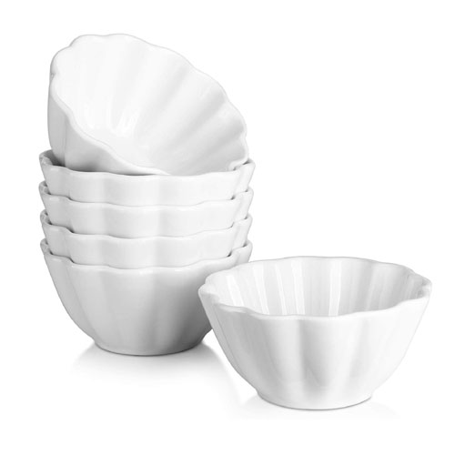 These floral shaped porcelain ramekins are a perfect addition to your charcuterie boards! #ABlissfulNest