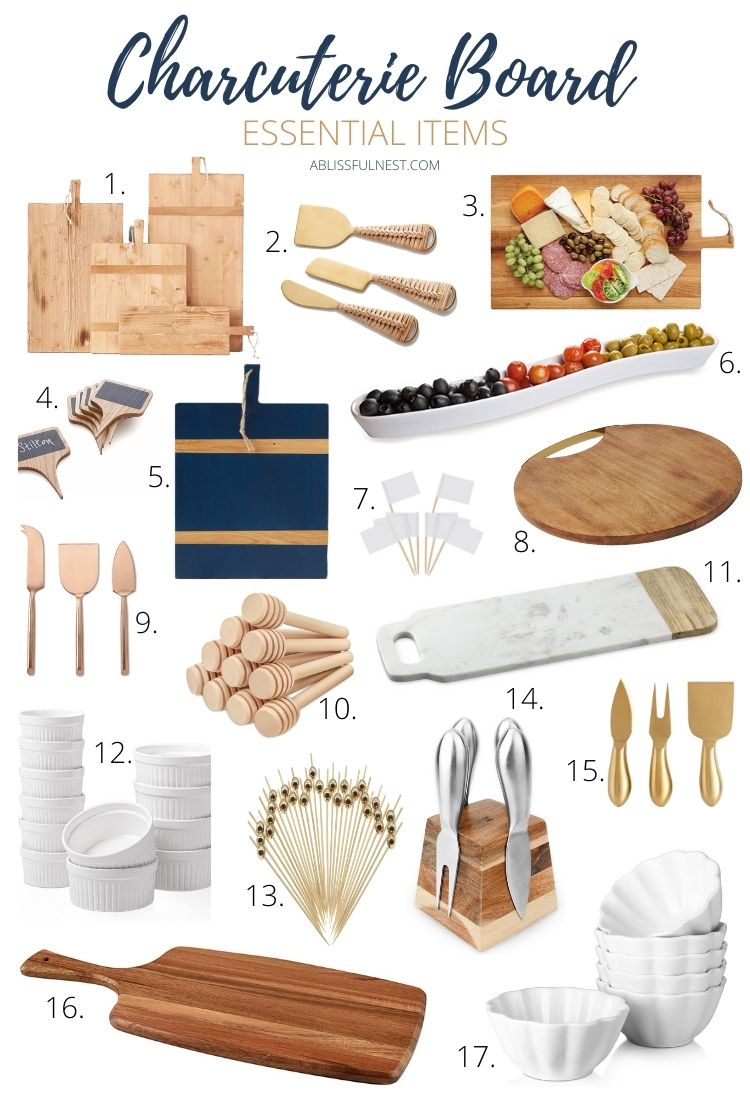 Build the ultimate charcuterie board with all these essential items to have on hand in your pantry. #ABlissfulNest #charcuterie #entertainingideas
