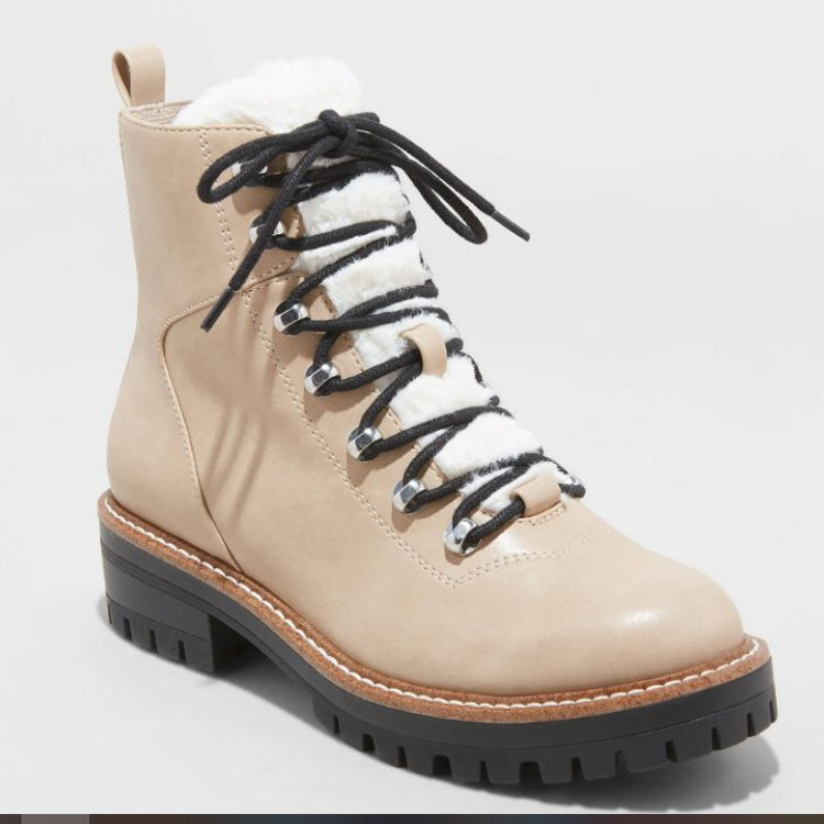 These sherpa lined hiking boots are under $50 and perfect for fall and winter! #ABlissfulNest