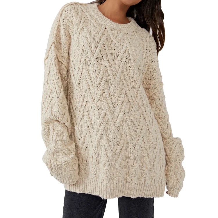 This cable stitch tunic sweater looks so cozy and it's perfect to wear casually or dressed up! #ABlissfulNest