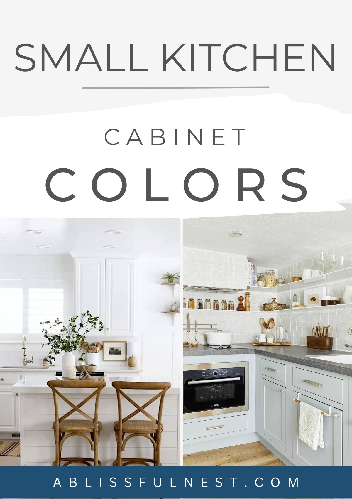 collage of small kitchen cabinet ideas