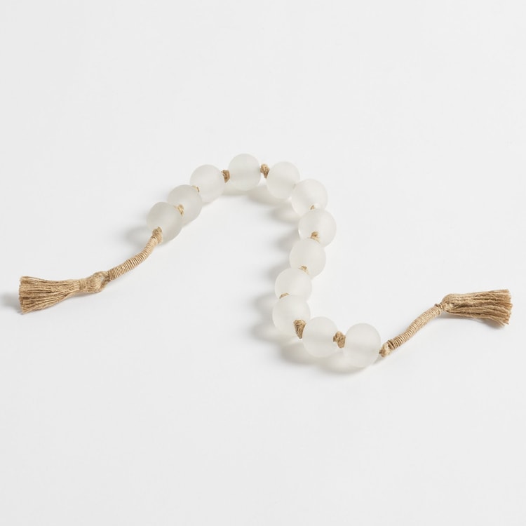 This glass beaded garland is perfect to add to your home decor this spring! #ABlissfulNest