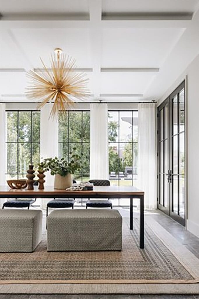 This dining room designed by Kate Marker Interiors is stunning! #ABlissfulNest