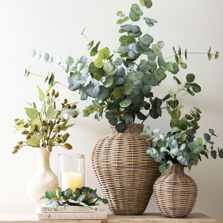 These handwoven vases are so pretty, come in multiple sizes and also come in black! #ABlissfulNest