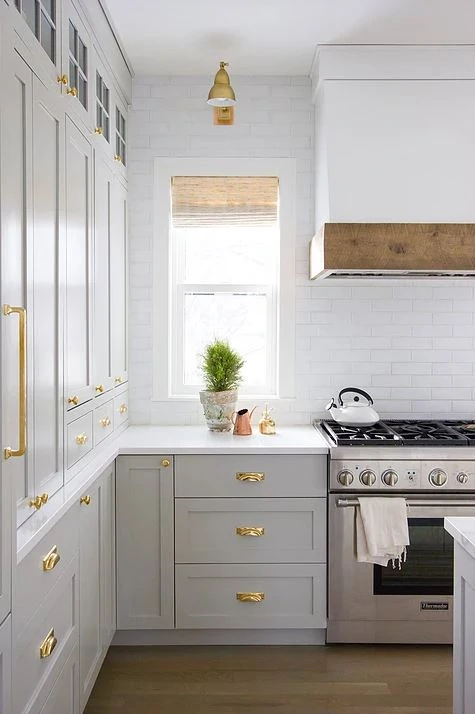 gray kitchen cabinets