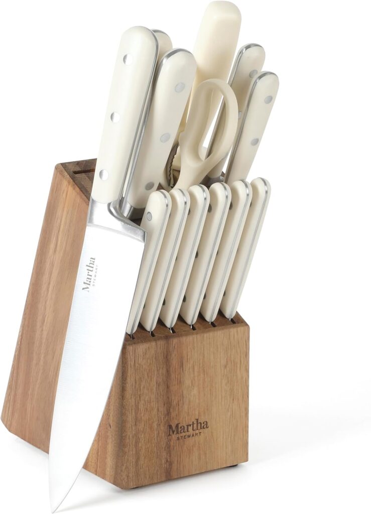 This white knives block is so affordable and a great holiday gift idea! #ABlissfulNest