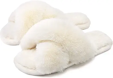 These cute and cozy sandal slippers are under  and a great gift for her! #ABlissfulNest