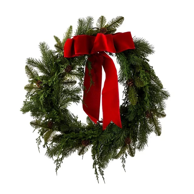 This Christmas red bow wreath is under ! #ABlissfulNest