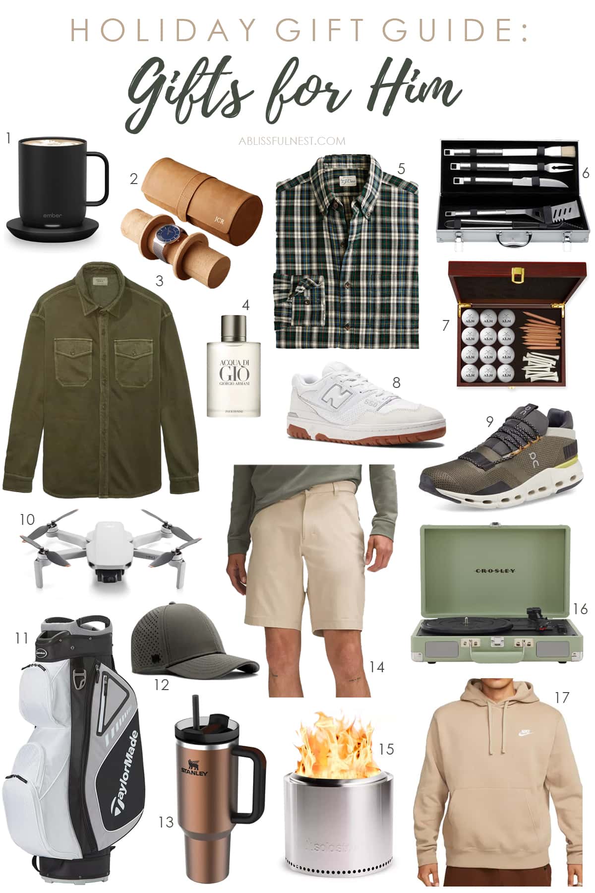 All of the best gift ideas for men to give this holiday season! #ABlissfulNest