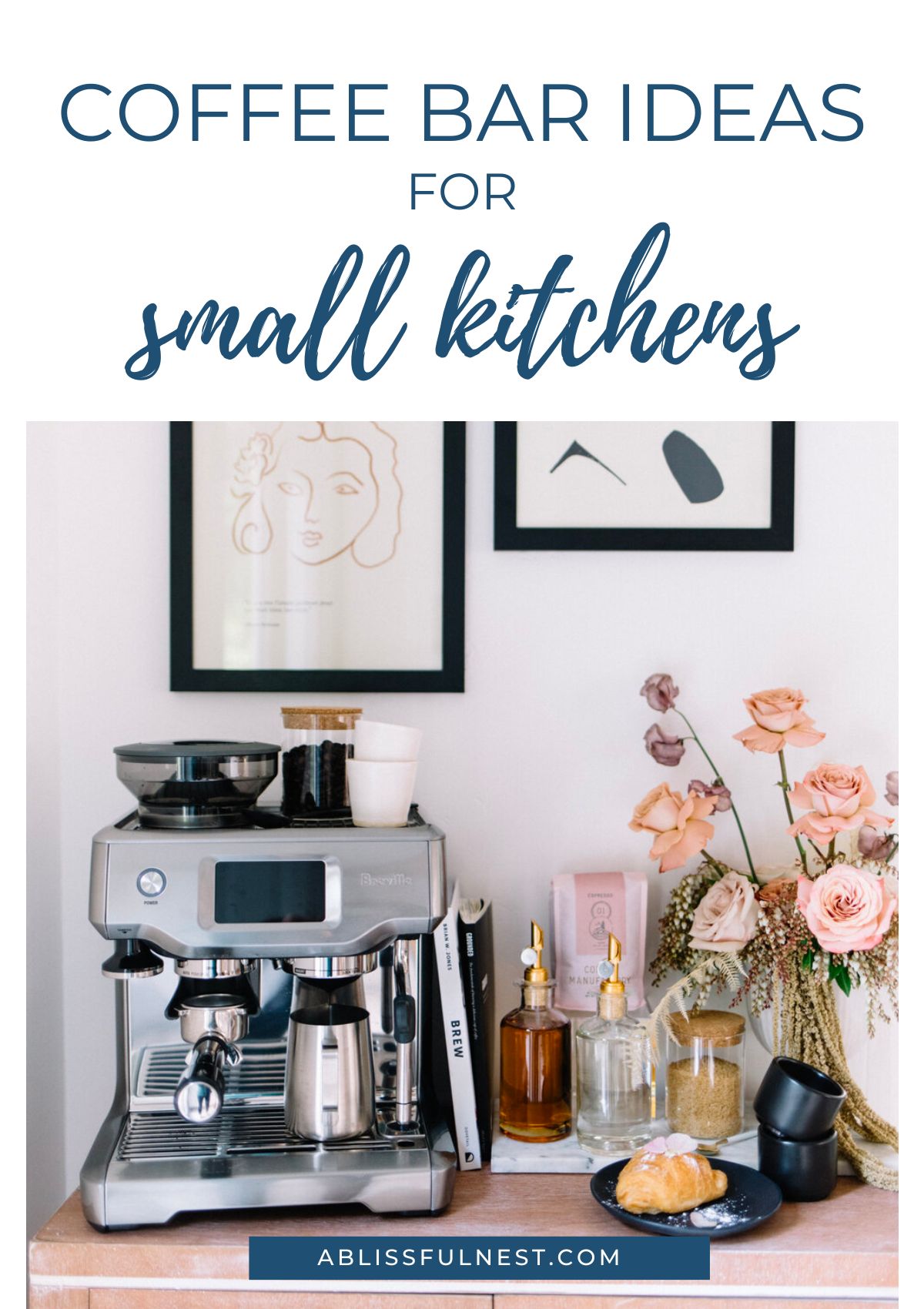 coffee bar on side cabinet